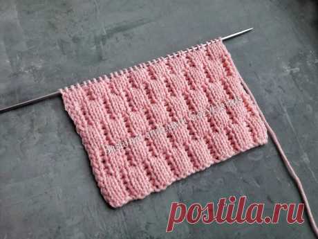 Легкий рельефный узор спицами для вязания носков, свитеров, шапок / Узор для начинающих | Вязание спицами CozyHands | Яндекс Дзен