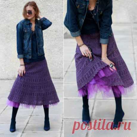 ptasha_crochet: Skirt tweed by ptasha. Схема