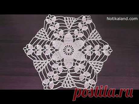 Crochet motif patterns Crochet motif tablecloth Part 1