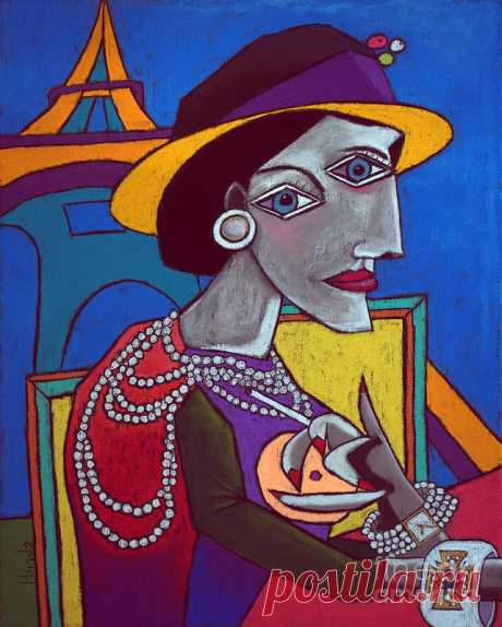 Coco Chanel Inspired by Picasso, this cubist artwork is of… | Flickr