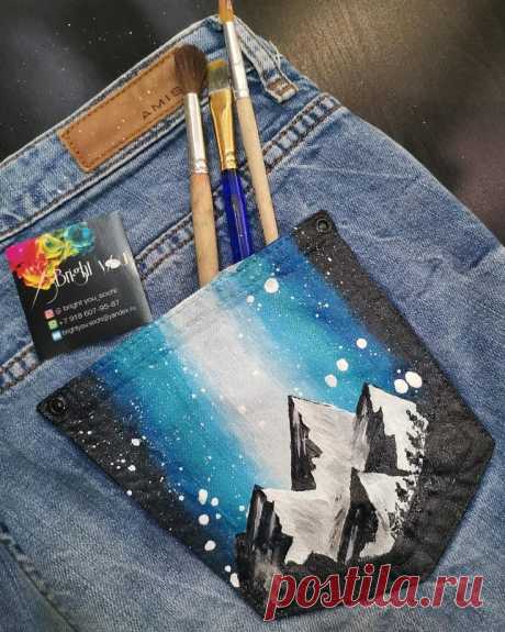 Рисунок на кармане джинс легкий Рукоделие для дома своими руками. Мастер-классы, уроки и креативные идеи.