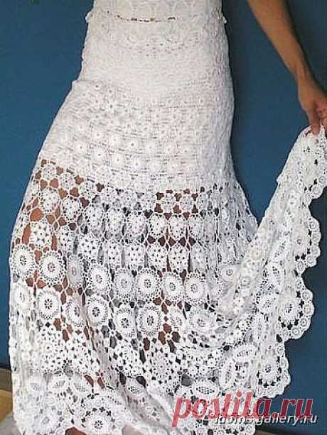 Вязание: красивая юбка