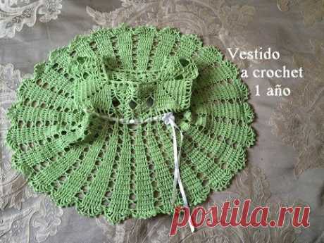 vestido a crochet para niñas de 1 año