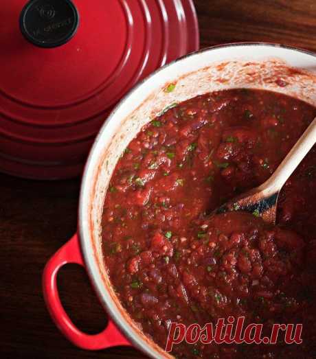 Как приготовить блюдо &quot;домашний соус маринара и простая лазанья со шпинатом&quot; - рецепт, ингридиенты и фотографии | sloosh