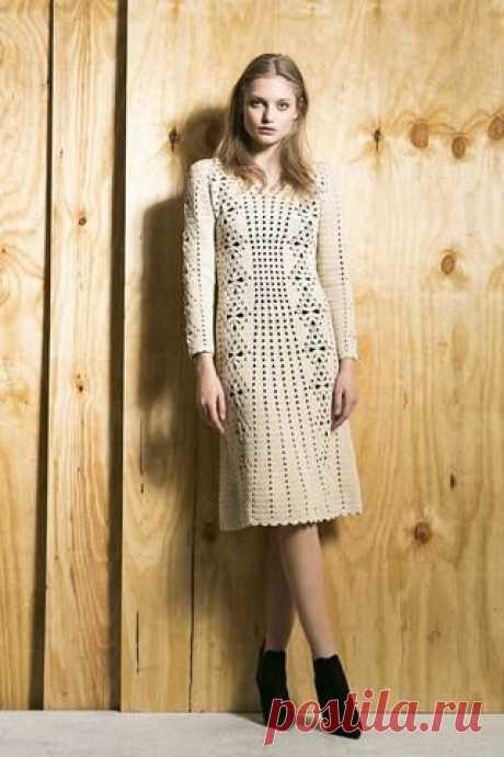 Fashionable dress knitted crochet. A simple scheme crocheted dresses | Laboratory household