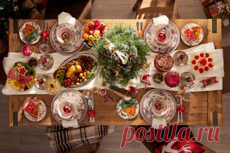 Сервировка новогоднего стола 2024: 20 лучших идей оформления с фото оформления | Hoff