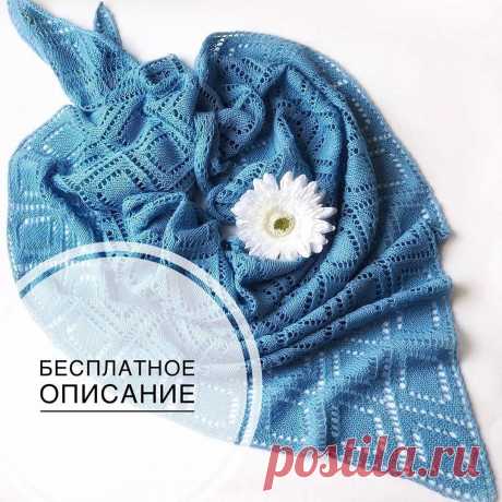 Шаль-бактус спицами. Схема. / knittingideas.ru