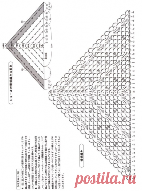 Шаль крючком. Схемы!!!