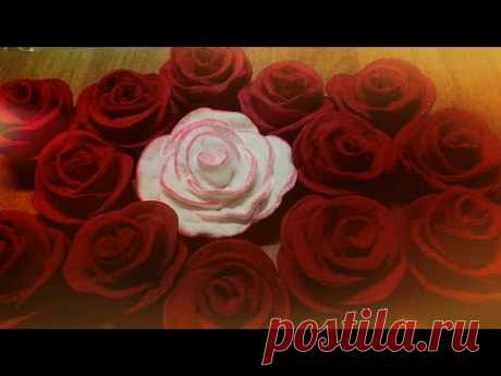 DIY// РОЗЫ ИЗ ВАТНЫХ ДИСКОВ//Мастер класс Roses from cotton pads