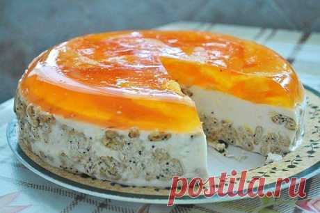 Торт Апельсинка без выпечки — Вкусная еда