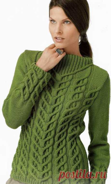 Мастера и умники: Красивый жакет объёмной вязкой и Зелёный пуловер с аранами