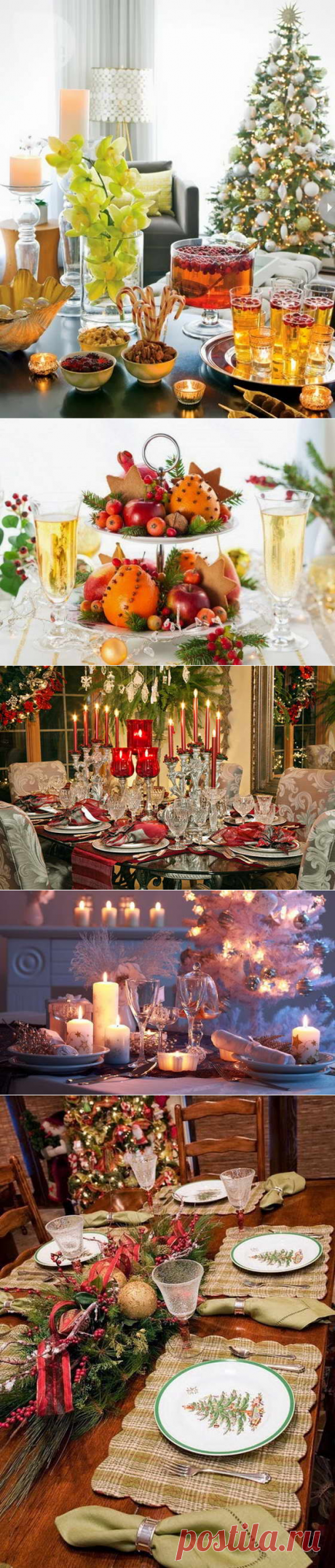 Новогодняя праздничная сервировка стола | Любимый дом