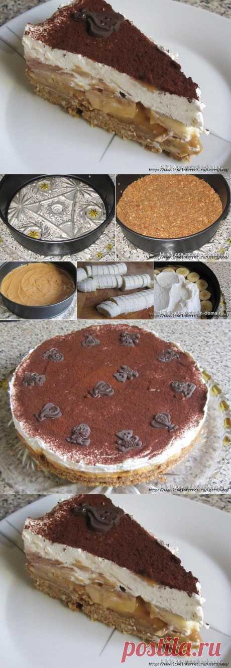 Banoffee Pie (карамельно-банановый торт-десерт без выпечки).