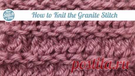 The Granite Stitch :: Knitting Stitch #86