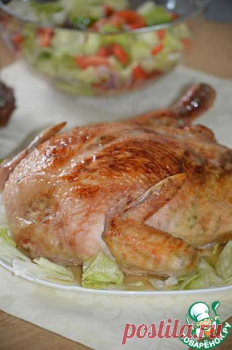 Курица, фаршированная ароматным рисом - кулинарный рецепт