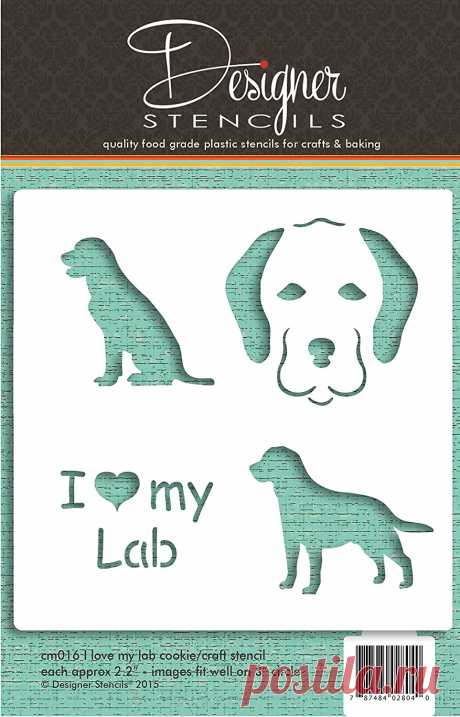 Amazon.com: I Love My Lab Cookie y Craft Stencil cm016 by Designer Stencils: Kitchen & Dining