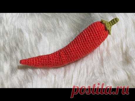 【Tutorial】Amigurumi Chili Pepper Crochet Pattern Part 1 红辣椒钩织教程