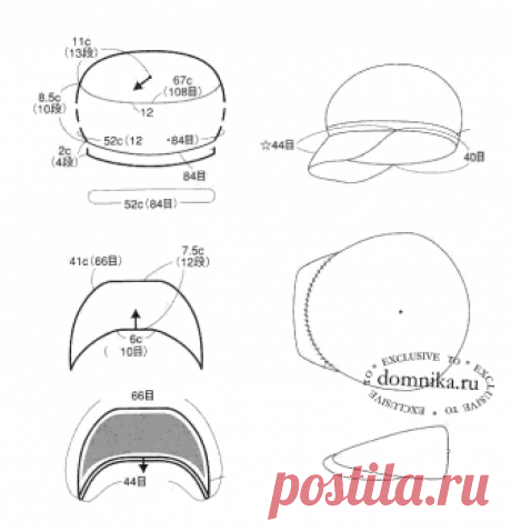 Женские вязаные кепки и береты - 8 фото, схемы, описания женских кепи