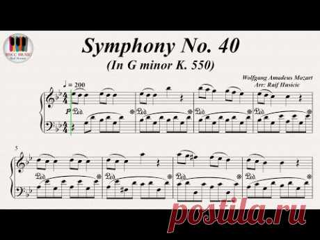 Symphony No. 40 In G minor KV. 550 - Wolfgang Amadeus Mozart, Piano