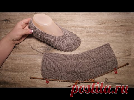 Следки «Лате Меланж» спицами ☕ Slippers «Late Melange» knitting pattern
