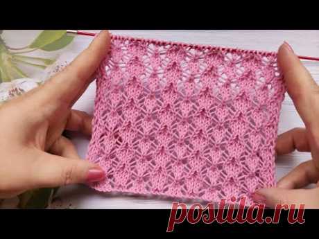 Lace Stitch Knit Pattern | Ajourmuster stricken | Punto Traforato ai ferri | Point Ajouré au Tricot