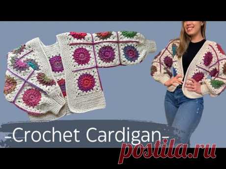 CARDIGAN  TEJIDO A CROCHET TUTORIAL.