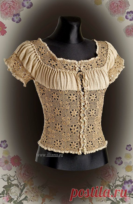 Blouse . Crochet Pattern No 226 от Illiana на Etsy