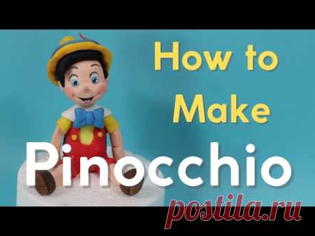 Пиноккио Дисней из помадки или глины - топпер для торта