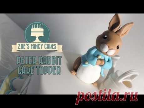 Flower and modelling paste Peter rabbit cake topper tutorial How to make a Peter rabbit cake fondant