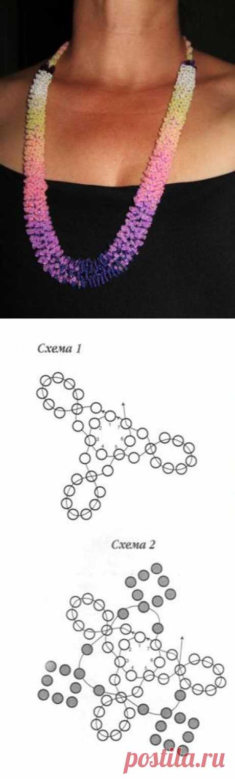 Американский жгут. Широкое колье из бисера схемы | Laboratory household