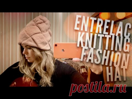 Вяжем ШАПКУ ЭНТЕРЛАК СПИЦАМИ 😍 / ENTRELAC Knitted HAT