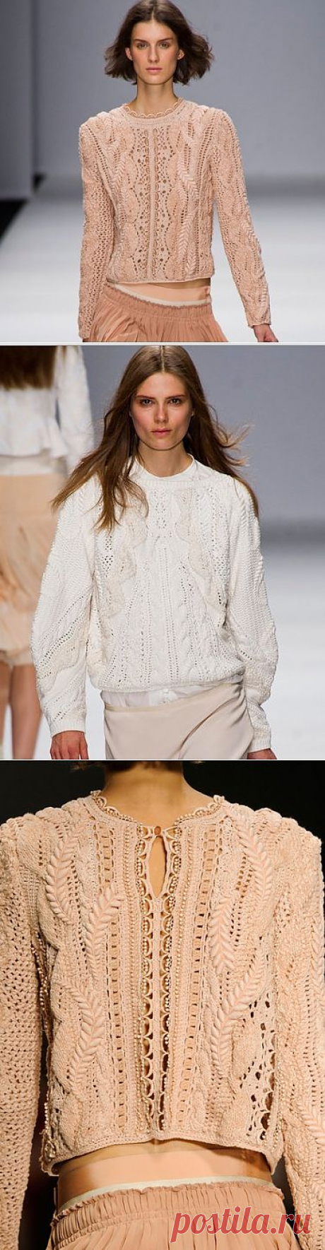 Вязаные пуловеры от Vanessa Bruno Spring 2013 | Вяжем с Ланой