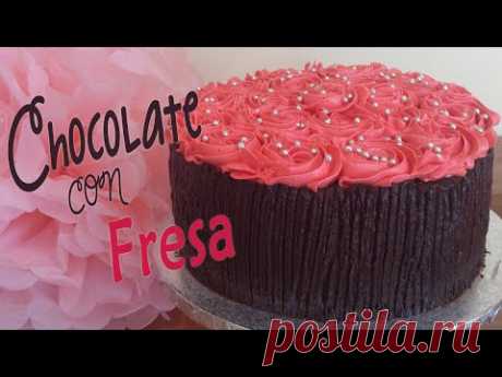 Tarta de chocolate con fresa receta fácil