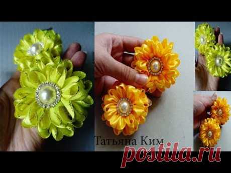 Резиночки Канзаши из ленты 15-12 мм/Clip Kanzashi ribbon 15-12 mm