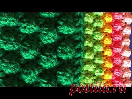 Узор шишечки. Шишечки крючком. Вязание узора. (crochet pattern bumps)