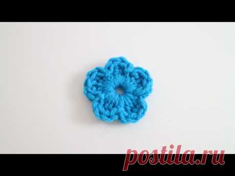 Easy Crochet Flower Left Hand