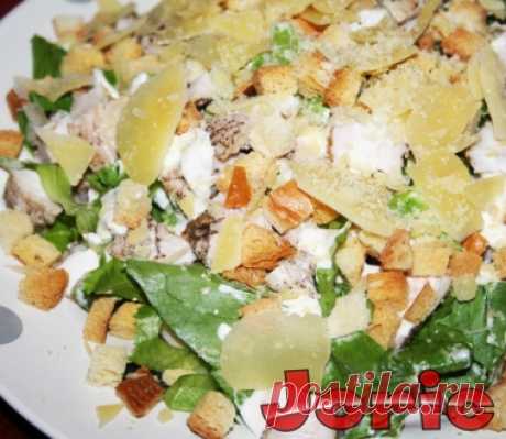 Хрустящий салат по мотивам Цезаря рецепт с фото