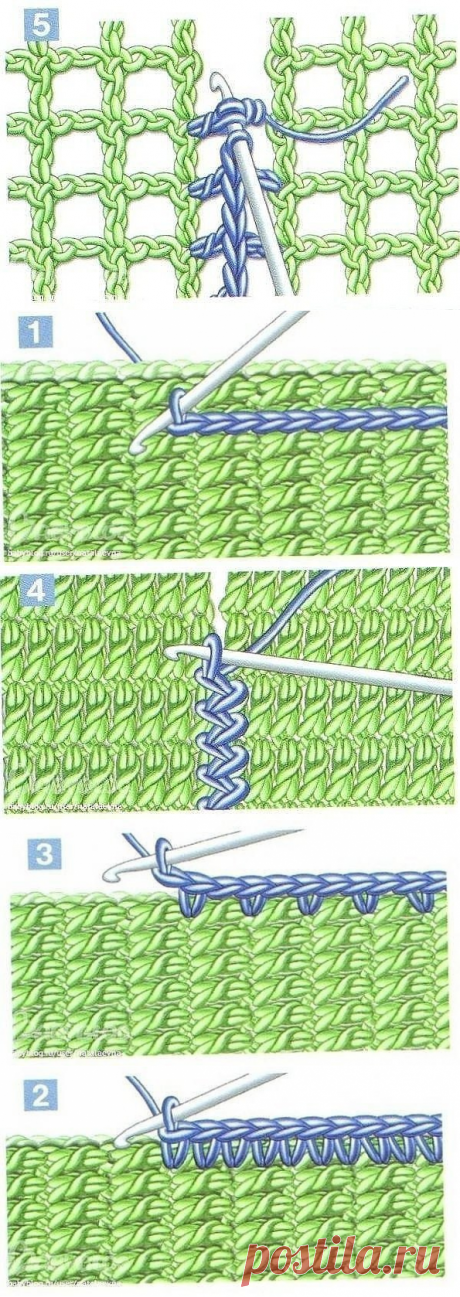 Соединительные швы крючком