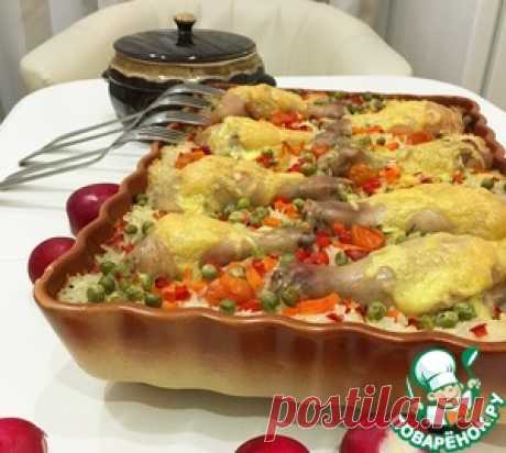 Рис с овощами и куриными ножками - кулинарный рецепт