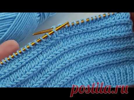 İki  şiş çok beğeniceğiniz kolay örgü model anlatımı ✅crochet knitting
