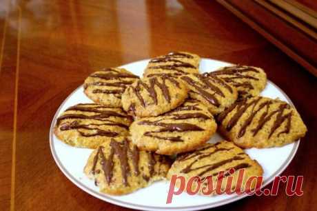Овсяное печенье с бананом и темным шоколадом, рецепт с фото — Вкусо.ру