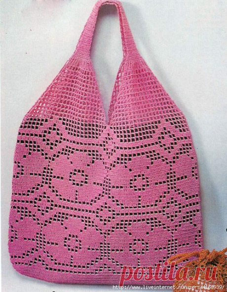 Розовая сумка с цветами