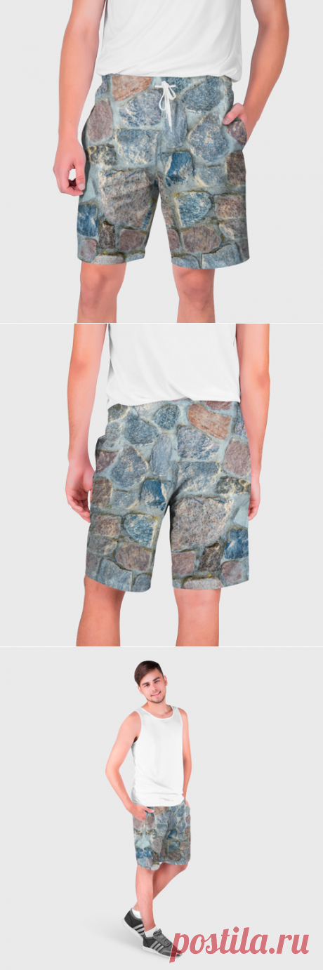 Мужские шорты 3D Каменный фон - купить по цене 2090 руб в интернет-магазине Всемайки, арт 3644325
