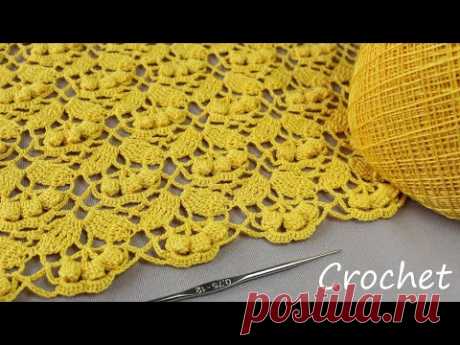 ЛЕТНИЙ СУПЕР легкий УЗОР вязание крючком ОЧЕНЬ ПРОСТО!  SUPER EASY Beautiful Flower Pattern Crochet