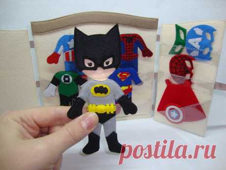 Boy felt clothes dress up dolls quiet toy paper dolls Felt