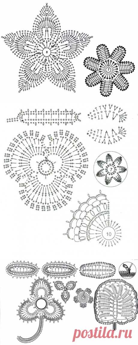 СХЕМЫ ИРЛАНДСКОГО КРУЖЕВА...
