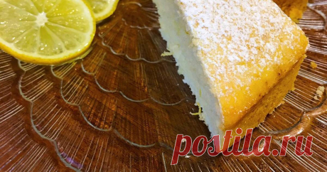 Простой лимонный пирог - пошаговый рецепт с фото. Автор рецепта Людмила Капранова . Простой лимонный пирог - пошаговый рецепт с фото. #нехолодно