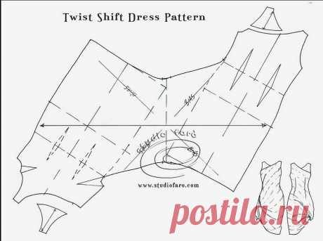 ПЕРЕКРУЧЕННЫЙ ПОДОЛ ПЛАТЬЯ. МОДЕЛИРОВАНИЕ