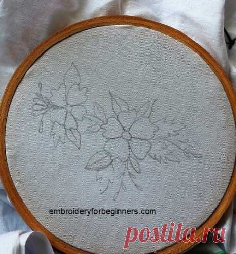 (Embroider With Me-1) Flower With Long & Short Stitch, French Knot-Part 1 | Embroidery For Beginners