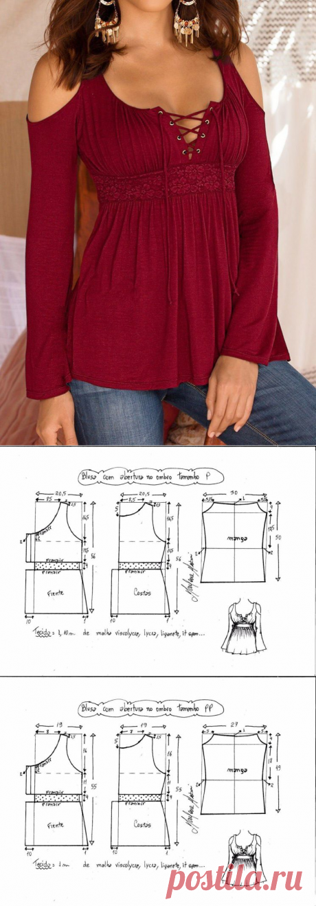 Блузка.Размеры 36-56(евро) (Шитье и крой) — Журнал Вдохновение Рукодельницы